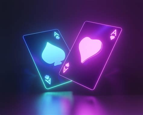 neon poker chips